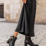 BOTTINES NOIRES – TALON BLOC ET BOUCLE CHIC - Casualmode.fr