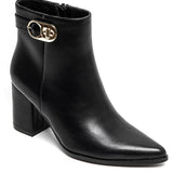 BOTTINES NOIRES – TALON HAUT ET BOUCLE DORÉE - Casualmode.fr