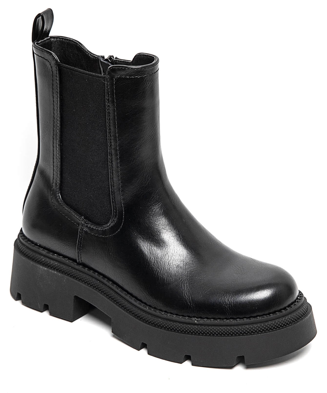 BOTTINES CHELSEA NOIRES – SEMELLE CRANTÉE TENDANCE - Casualmode.fr