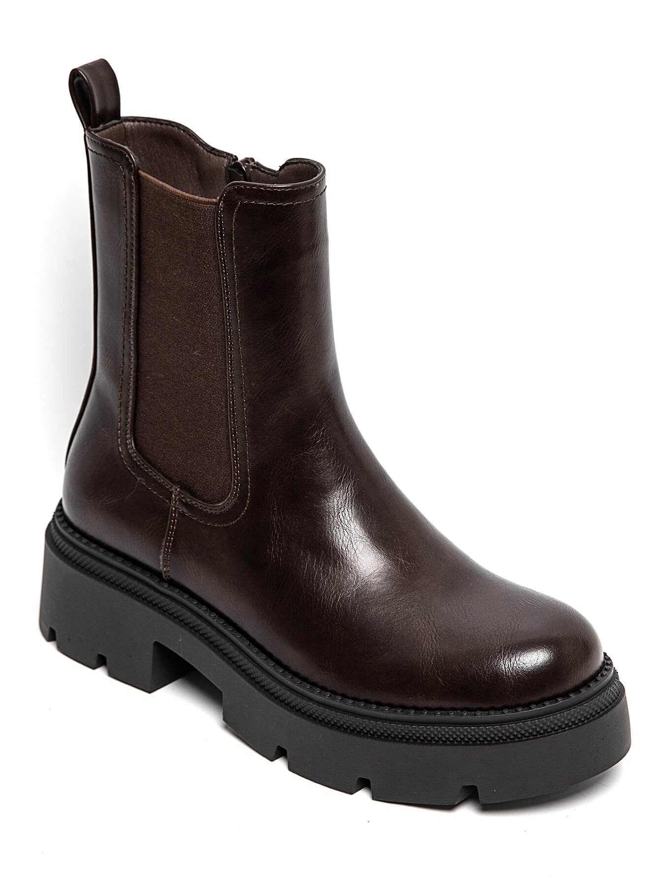 BOTTINES MARRON SEMELLE CRANTÉE TRENDY - Casualmode.fr
