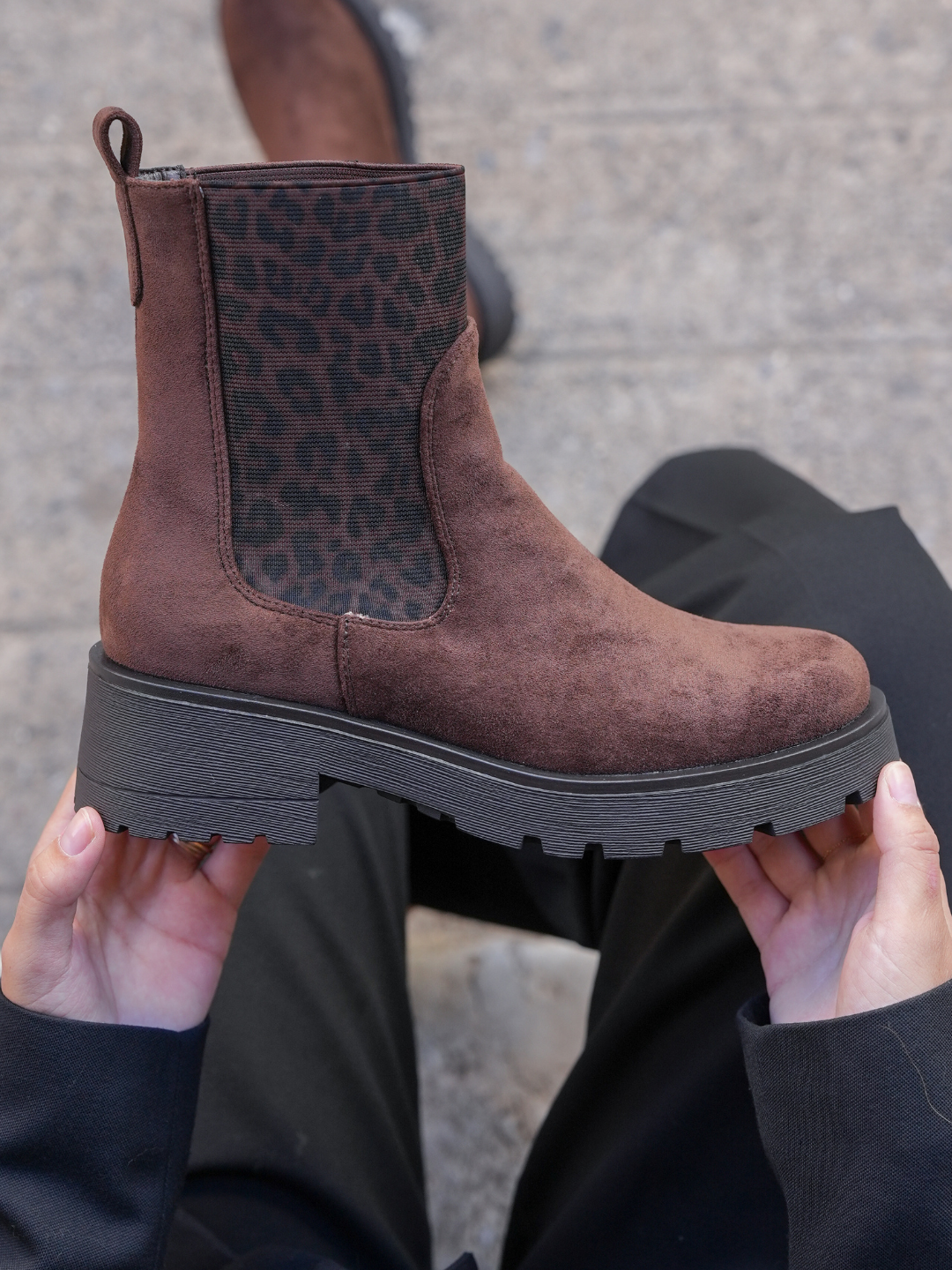 BOTTINES MARRON – MOTIF ANIMALIER ÉLÉGANT - Casualmode.fr