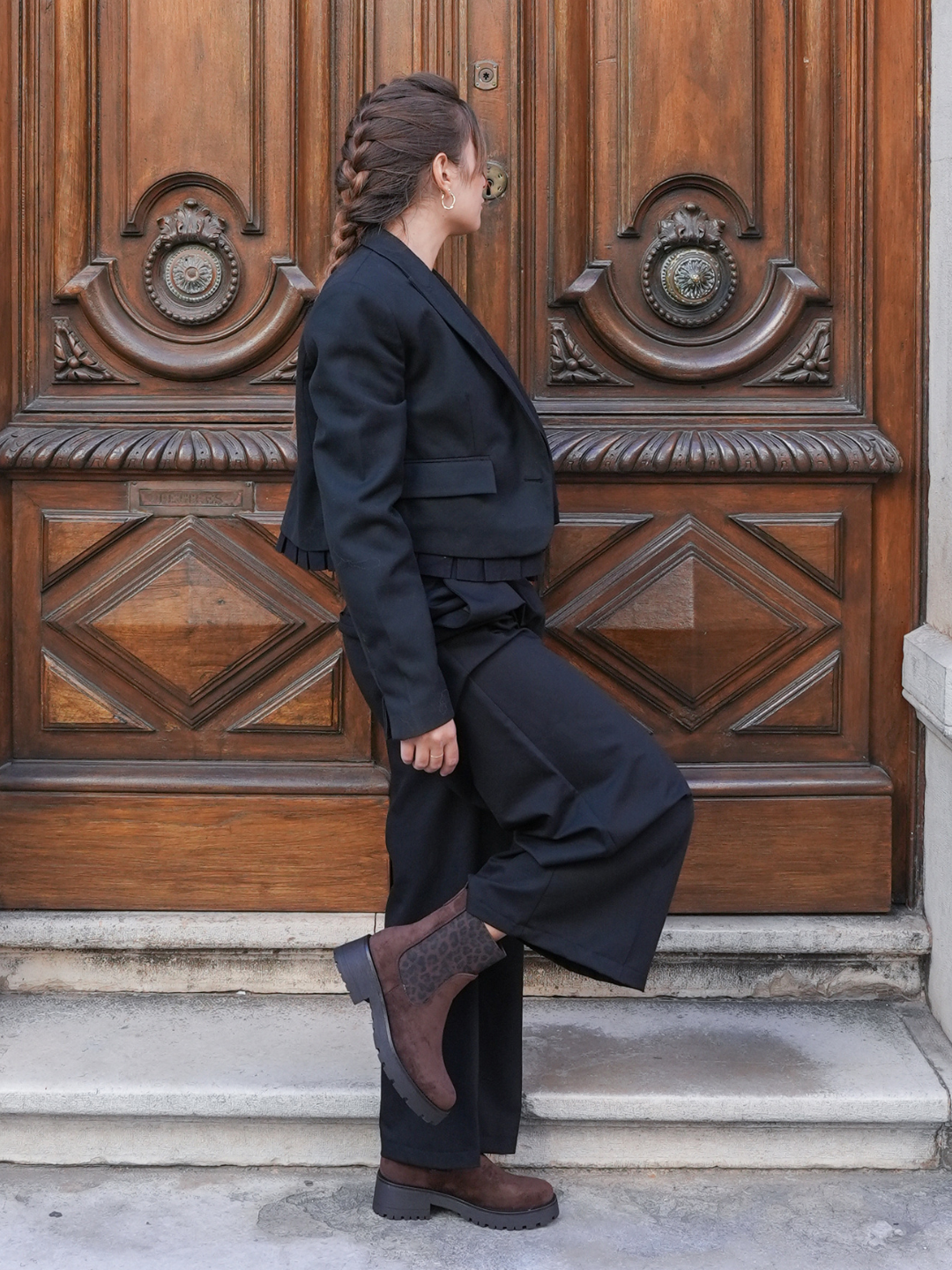 BOTTINES MARRON – MOTIF ANIMALIER ÉLÉGANT - Casualmode.fr