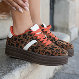 SNEAKERS LÉOPARD À SEMELLE ÉPAISSE