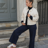 SNEAKERS BLANCHES ET BORDEAUX FEMME AVEC SEMELLE GOMME