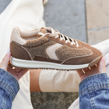 SNEAKERS MARRON FOURRÉES STYLE RÉTRO