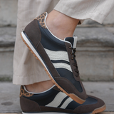 BASKETS FEMME MARRON ET NOIR A LACETS - Casualmode.fr