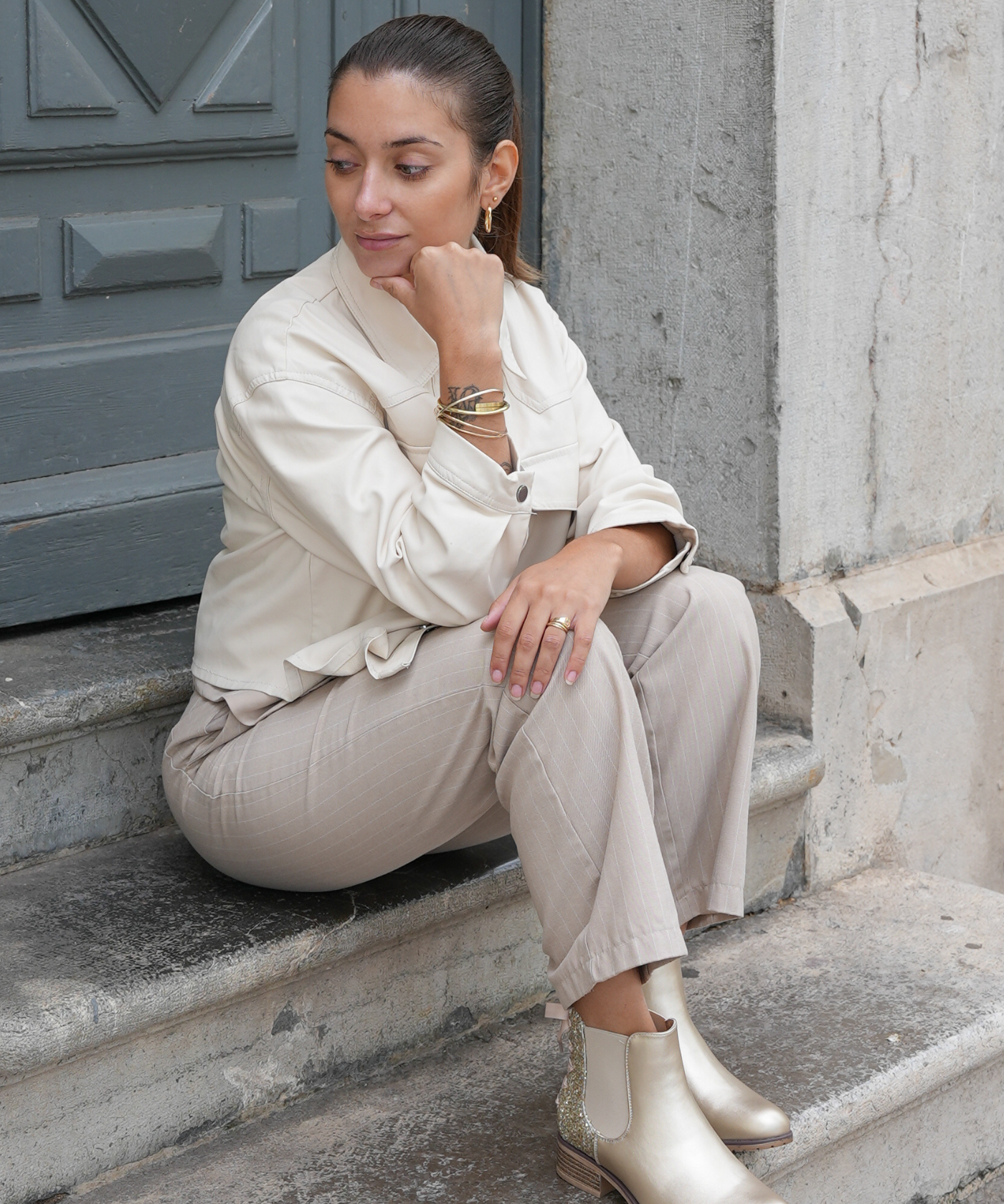 BOTTINES DORÉES GLITTER – ÉCLAT & ÉLÉGANCE - Casualmode.fr