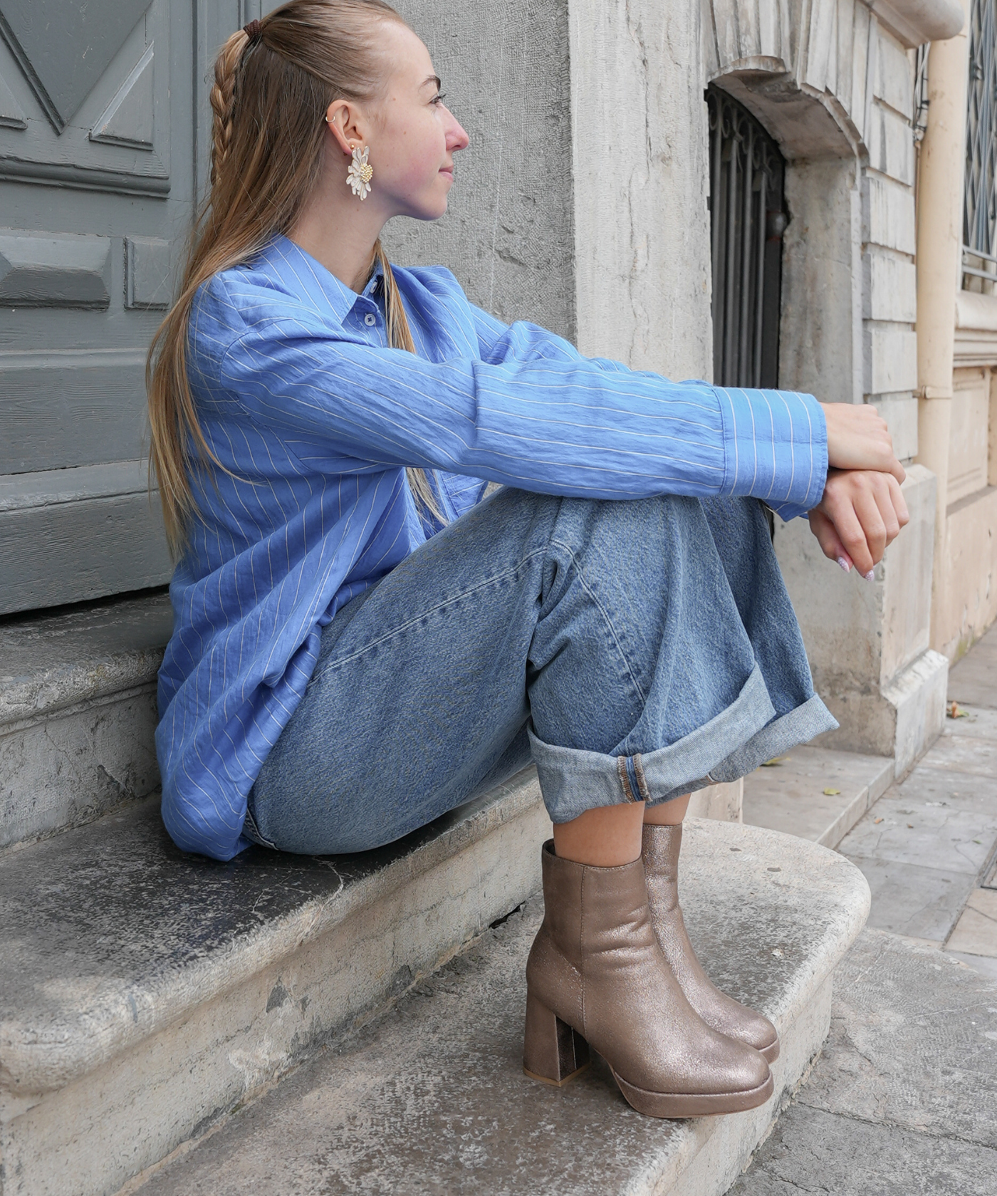 BOTTINES À TALONS MÉTALLISÉES - Casualmode.fr