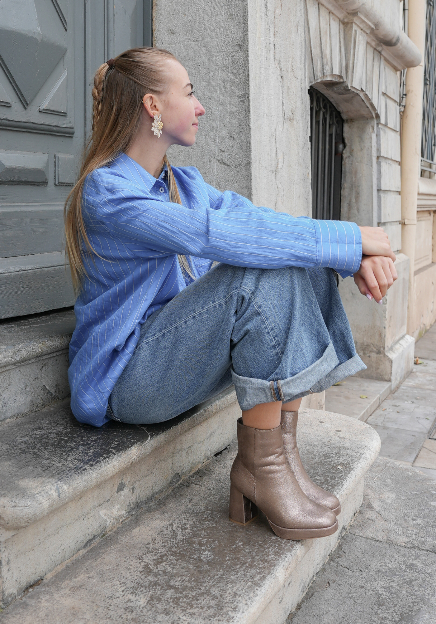 BOTTINES À TALONS MÉTALLISÉES - Casualmode.fr