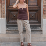 BASKETS MARRON PAILLETÉES AVEC ÉTOILE - Casualmode.fr