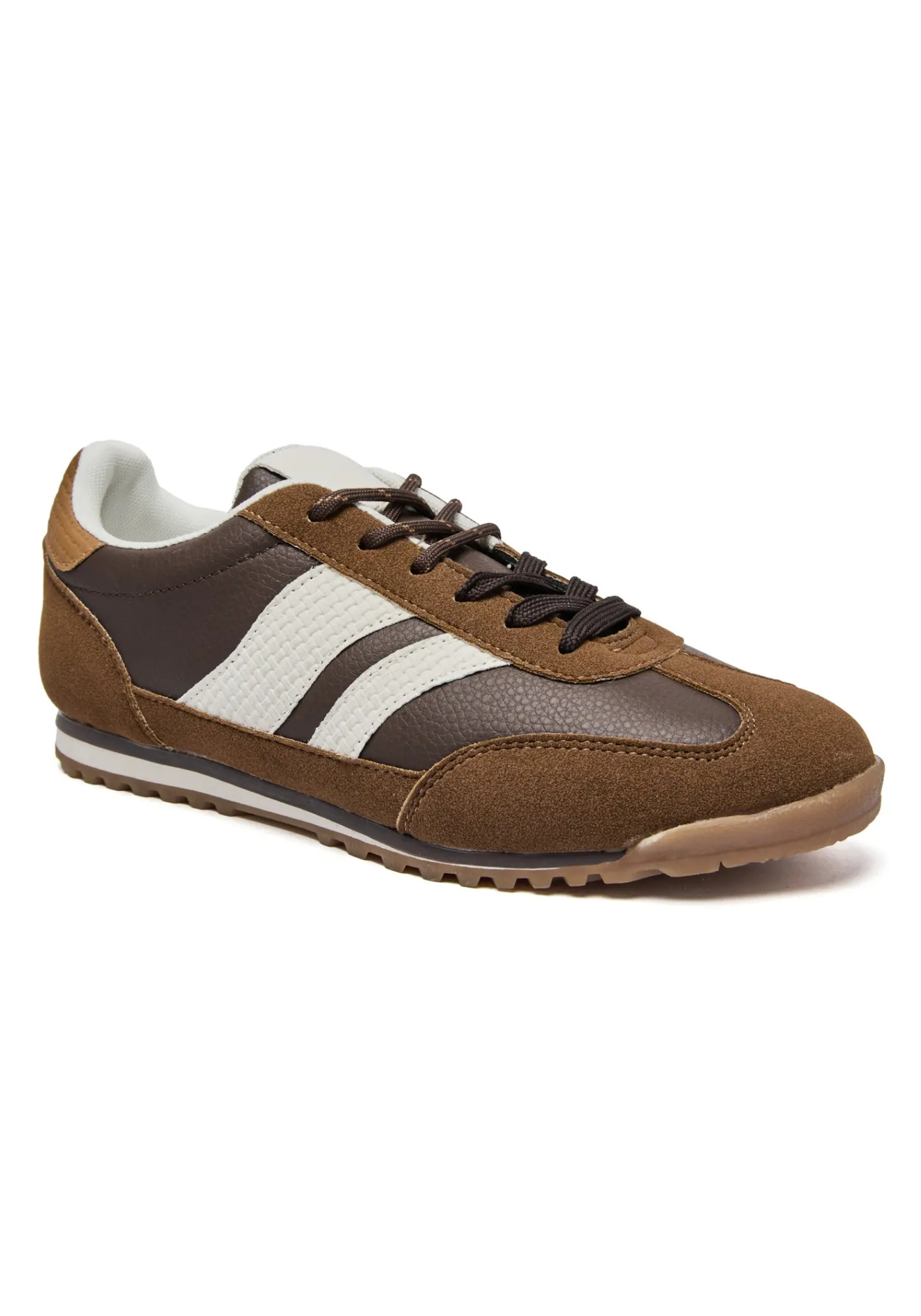 BASKETS FEMME MARRON A LACETS - Casualmode.fr