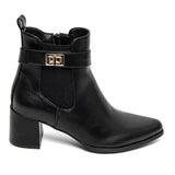 BOTTINES NOIRES – TALON BLOC ET BOUCLE CHIC - Casualmode.fr