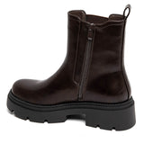 BOTTINES MARRON SEMELLE CRANTÉE TRENDY - Casualmode.fr