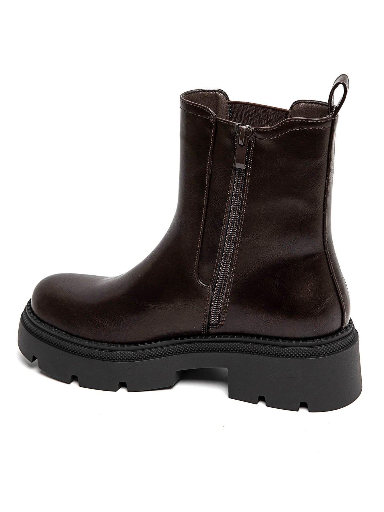 BOTTINES MARRON SEMELLE CRANTÉE TRENDY - Casualmode.fr