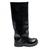BOTTES NOIRES FEMME HAUTES – SEMELLE CRANTÉE TALON 5 CM