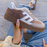 BASKETS FEMME MARRON CASUAL - Casualmode.fr