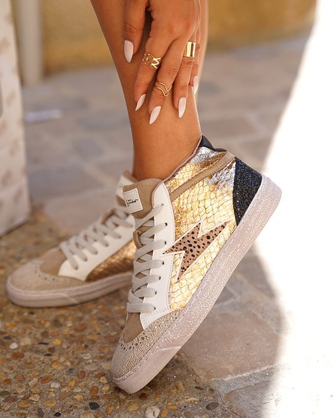 Basket femme léopard montante - Cara - Casualmode.fr