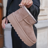 BOTTINES FOURRÉES PLATEFORME COFFEE - Casualmode.fr
