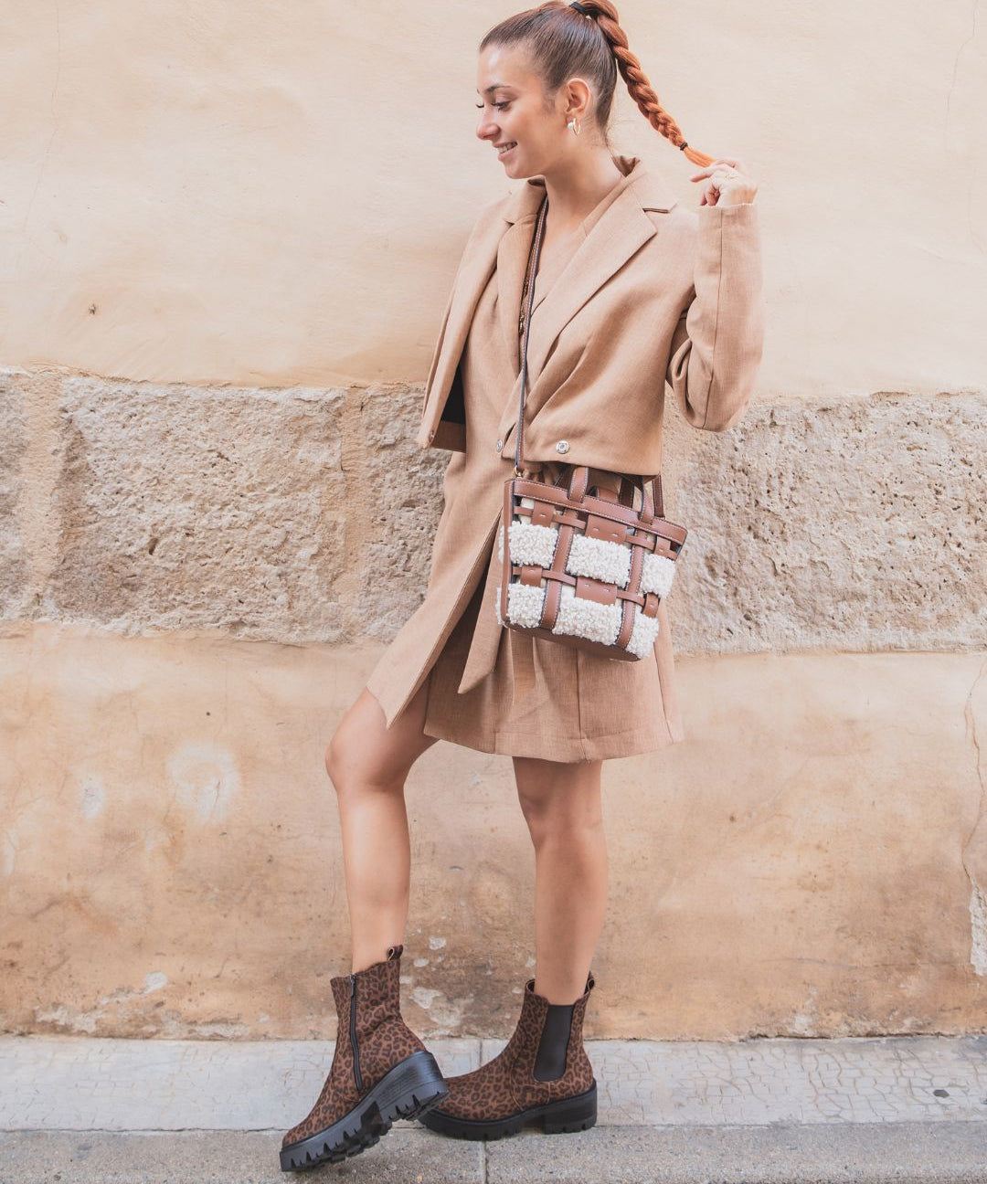 BOTTINES IMPRIMÉ LÉOPARD TALON CRANTÉ - Casualmode.fr