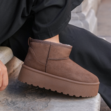 BOTTINES FOURRÉES PLATEFORME BROWN - Casualmode.fr