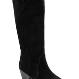 BOTTES COWBOY FEMME NOIRES EN CUIR - TALON 6 CM STYLE WESTERN CHIC