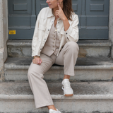 BASKETS FEMME BEIGES A LACETS - Casualmode.fr