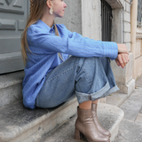 BOTTINES À TALONS MÉTALLISÉES - Casualmode.fr