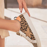 Basket femme étoile motif léopard à lacets - Juliette - Casualmode.fr