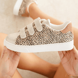 Basket femme léopard à scratch - Pamela - Casualmode.fr
