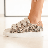 Basket femme léopard à scratch - Pamela - Casualmode.fr