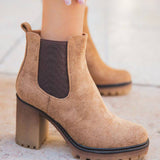 Bottines femme camel à talon - Bertille - Casualmode.fr