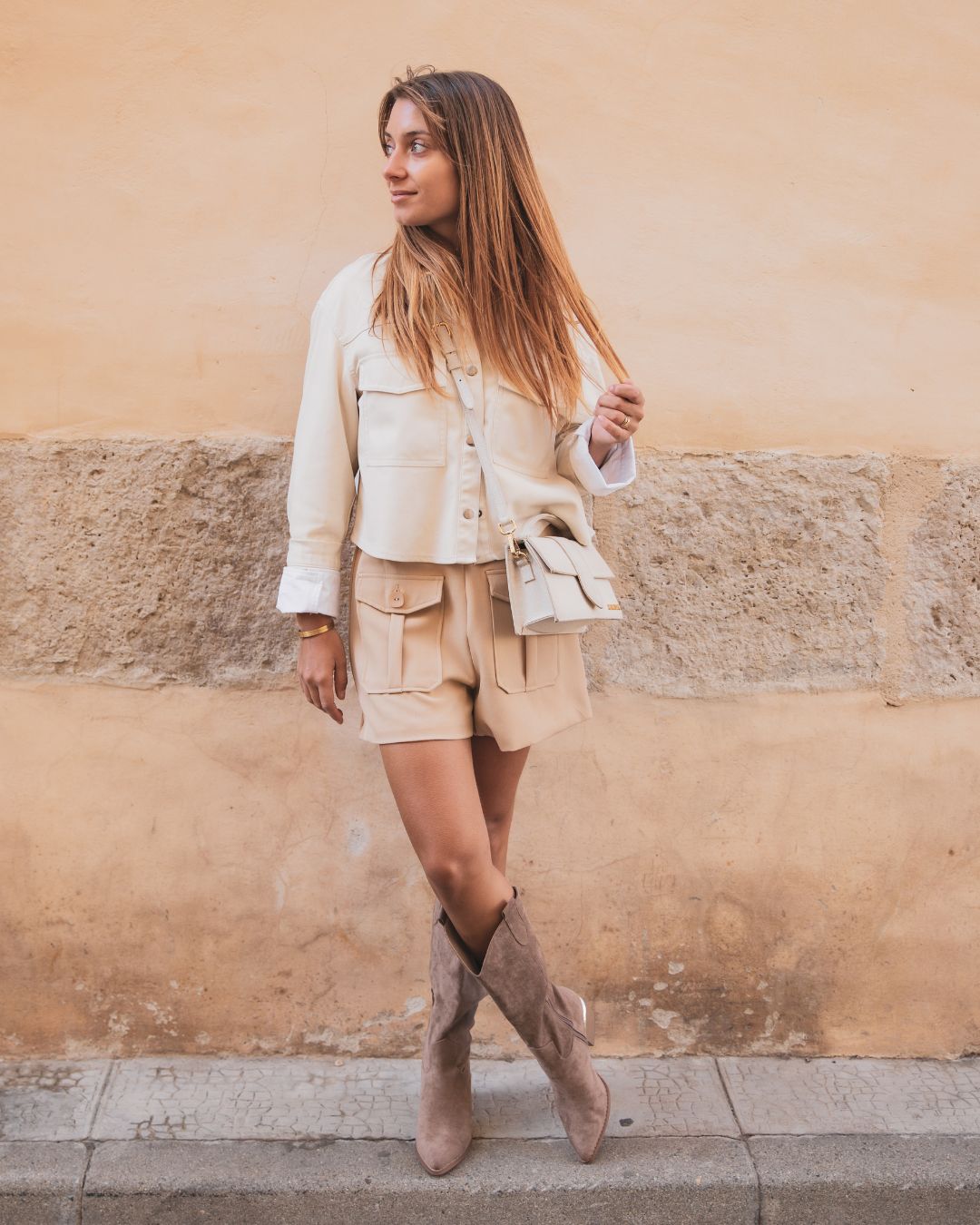 BOTTES HAUTES TAUPE À TALON BLOC - Casualmode.fr