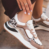 Basket femme léopard semelle épaisse - CL50 LEO - Casualmode.fr
