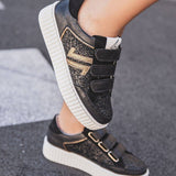 Basket femme noire à scratch - CL79 BLACK - Casualmode.fr