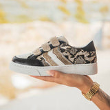 Basket femme serpent à scratch - CL13 SNAKE - Casualmode.fr
