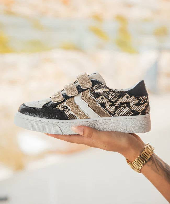 Basket femme serpent à scratch - CL13 SNAKE - Casualmode.fr