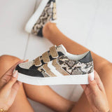 Basket femme serpent à scratch - CL13 SNAKE - Casualmode.fr