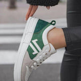 Basket femme verte à lacets - CL68 GREEN - Casualmode.fr
