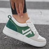 Basket femme verte à lacets - CL68 GREEN - Casualmode.fr
