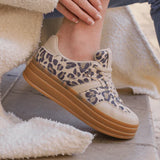 BASKETS IMPRIMÉ LÉOPARD BEIGE