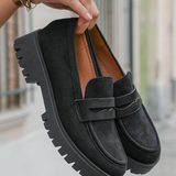 MOCASSINS NOIRS À SEMELLE ÉPAISSE