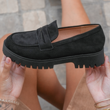 MOCASSINS NOIRS À SEMELLE ÉPAISSE
