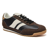 BASKETS FEMME MARRON ET NOIR A LACETS - Casualmode.fr