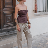 BASKETS MARRON AVEC ÉTOILE VERTE ET DÉTAILS ANIMALIER