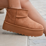 BOTTINES FOURRÉES PLATEFORME CAMEL