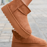 BOTTINES FOURRÉES PLATEFORME CAMEL