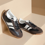 BASKETS FEMME MARRON ET NOIR A LACETS - Casualmode.fr
