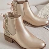 BOTTINES DORÉES GLITTER – ÉCLAT & ÉLÉGANCE - Casualmode.fr