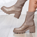 BOTTINES SOCKS MÉTALLISÉES – SEMELLE ÉPAISSE - Casualmode.fr