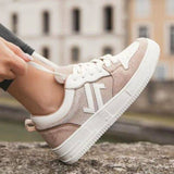 Basket femme beige à lacets - CL68 BEIGE - Casualmode.fr